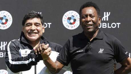 Pelé e Maradona são amigos e lendas do futebol (Foto: AFP)