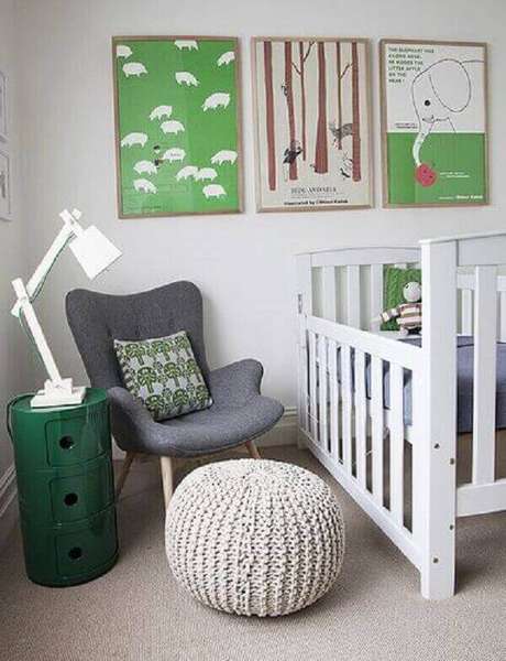 41. Os quadros coloridos para quarto de bebê complementam a decoração. Fonte: Gestação Bebê