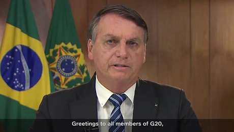 Em mensagem ao G-20, Bolsonaro diz que 'tempo vem provando que estávamos certos sobre pandemia'