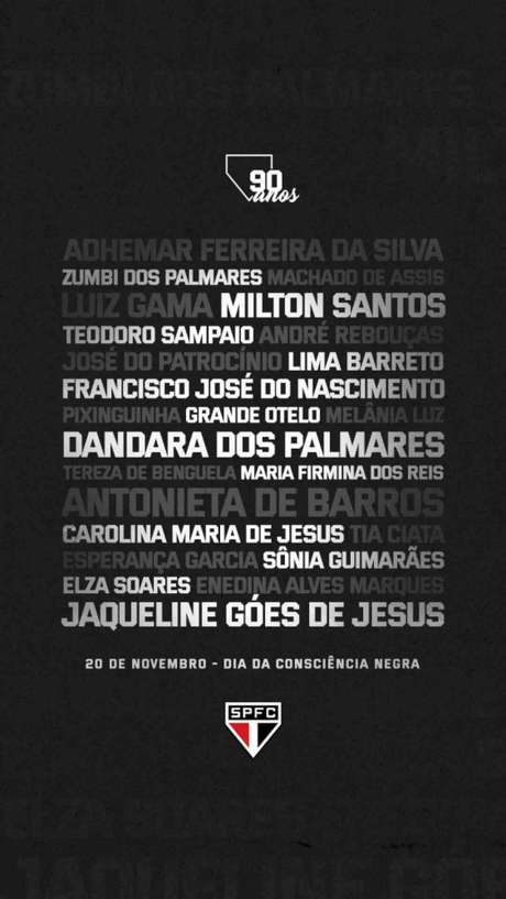 Iniciativa para o jogo deste domingo, contra o Vasco, no Morumbi (Reprodução/Twitter @SaoPauloFC) Iniciativa para o jogo deste domingo, contra o Vasco, no Morumbi (Reprodução/Twitter @SaoPauloFC)