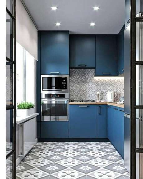 Armário de Cozinha Azul: Veja Como Usar +59 Modelos Lindos