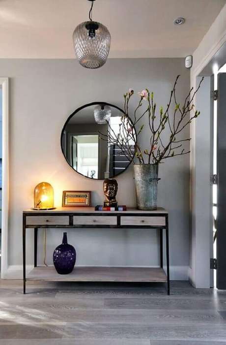 Hall de Entrada com Espelho: +56 Ideias Incríveis para se Inspirar