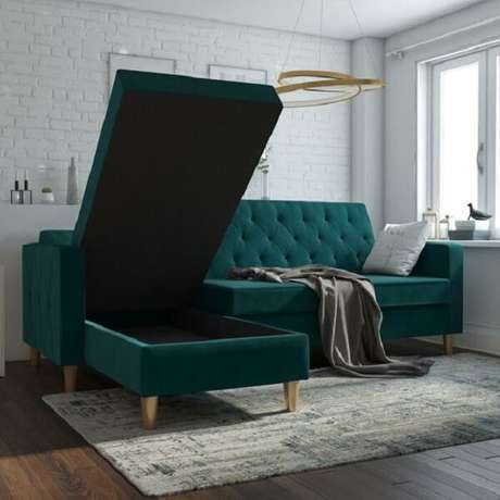 8. A parte do chaise acomoda vários utensílios de casa. Fonte: Pinterest 8. A parte do chaise acomoda vários utensílios de casa. Fonte: Pinterest