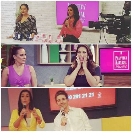 Tania Placido com Sonia Abrão, Regina Volpato e João Kleber: carreira bem-sucedida anunciando produtos na TV Tania Placido com Sonia Abrão, Regina Volpato e João Kleber: carreira bem-sucedida anunciando produtos na TV