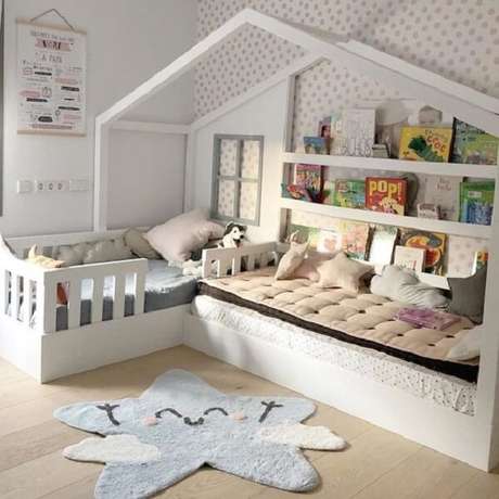 8. Tapete para quarto infantil fofo em forma de estrela. Fonte: Pinterest