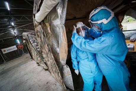 Ponto de testes para detectar Covid-19 em Caserta Ponto de testes para detectar Covid-19 em Caserta