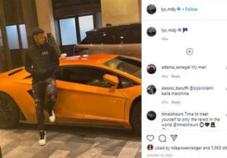 Lys com sua Lamborghini envolvida no acidente (Foto: Reprodução/Instagram)