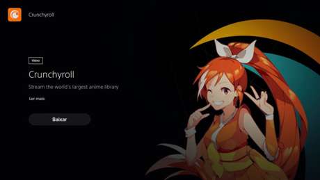 Crunchyroll no PS5 (Imagem: Reprodução/Sony) Crunchyroll no PS5 (Imagem: Reprodução/Sony)
