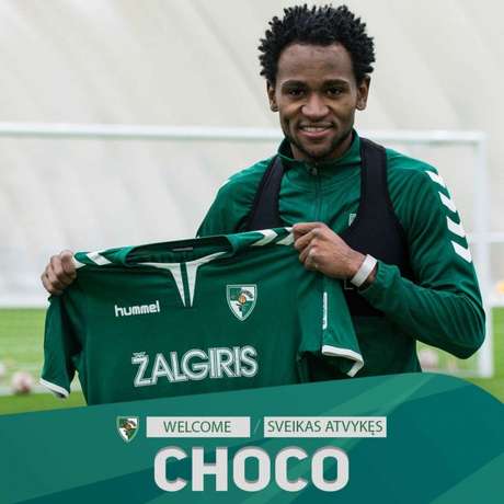 Choco foi anunciado pelo FK Kauno Zalgiris (Foto: Divulgação) Choco foi anunciado pelo FK Kauno Zalgiris (Foto: Divulgação)