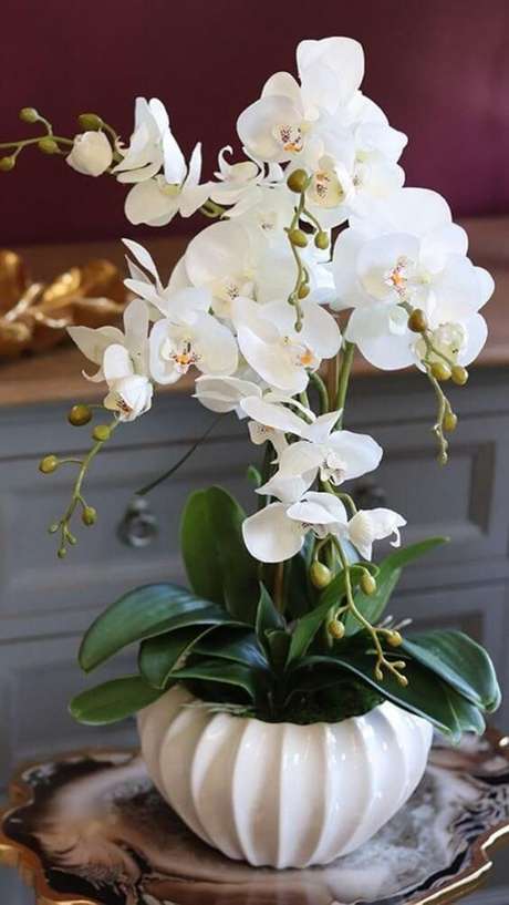 50. Vaso branco para orquídea – Via: Revista VD 50. Vaso branco para orquídea – Via: Revista VD