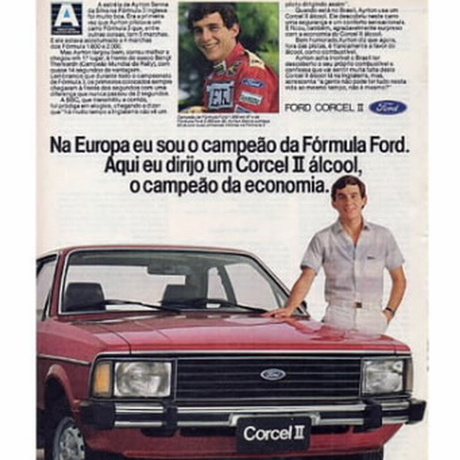 Campanha do Corcel II a álcool, com Ayrton Senna Campanha do Corcel II a álcool, com Ayrton Senna