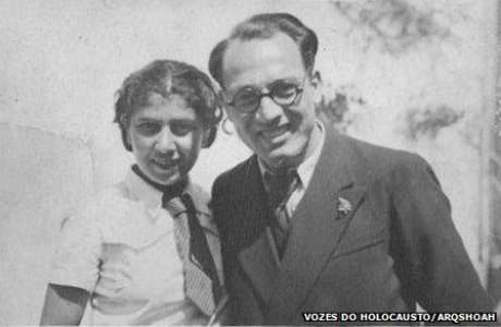 Sara Leah e Isaac Menache durante o noivado em Tessalônica, 1938 Sara Leah e Isaac Menache durante o noivado em Tessalônica, 1938