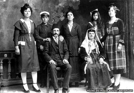 Famílias de judeus sefaraditas de Tessalônica. Ilha de Rodes, 1924 Famílias de judeus sefaraditas de Tessalônica. Ilha de Rodes, 1924