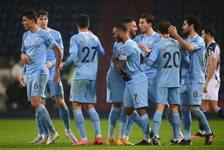 Manchester City não tomou conhecimento do West Brom jogando fora de casa (Foto: MICHAEL REGAN / POOL / AFP) Manchester City não tomou conhecimento do West Brom jogando fora de casa (Foto: MICHAEL REGAN / POOL / AFP)