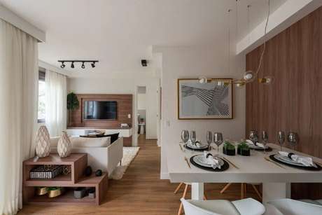 8. Apartamento pequeno decorado em cores neutras – Foto: habitissimo 8. Apartamento pequeno decorado em cores neutras – Foto: habitissimo