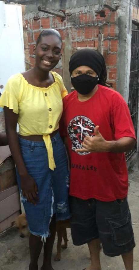 Rebeca Farias e Marivaldo dos Santos quando foi descoberta Rebeca Farias e Marivaldo dos Santos quando foi descoberta