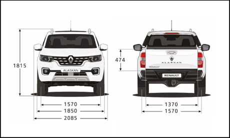 Medias internas da inédita picape Renault Alaskan, que deve vir para o Brasil dentro de dois ou três anos. Medias internas da inédita picape Renault Alaskan, que deve vir para o Brasil dentro de dois ou três anos.