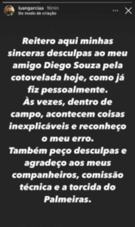 Mensagem de Luan nos stories (Foto: Reprodução/Instagram) Mensagem de Luan nos stories (Foto: Reprodução/Instagram)