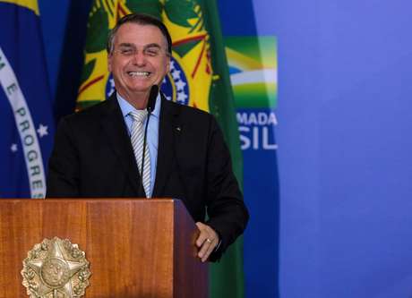 Presidente Jair Bolsonaro durante cerimnia em Braslia