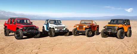 Realizado todos os anos desde 1967, o Easter Jeep Safari é uma oportunidade para a Jeep apresentar conceitos e testar modelos. Realizado todos os anos desde 1967, o Easter Jeep Safari é uma oportunidade para a Jeep apresentar conceitos e testar modelos.