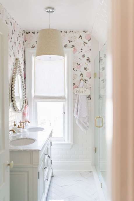 24. Papel de parede rosa no banheiro – Foto Pintere 24. Papel de parede rosa no banheiro – Foto Pintere