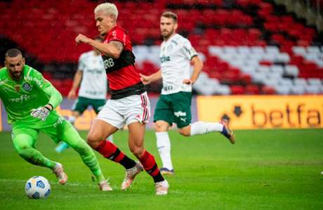 Pedro foi o autor do gol do Flamengo na estreia do Campeonato Brasileiro (Foto: Alexandre Vidal / Flamengo)