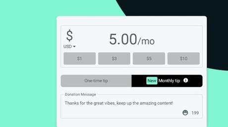 With the new Streamlabs feature, streamers can set up monthly subscriptions in addition to one-time tips 