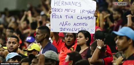 SPORT: Hernanes presenteia torcedora que levou cartaz oferecendo os irmãos em troca de uma camiseta