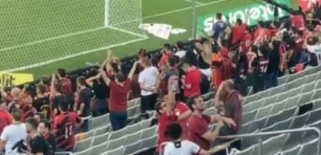 Torcedores do Athletico são flagrados em gestos racistas durante final da Copa do Brasil; assista ao vídeo
