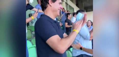 CRUZEIRO: Comitiva de Ronaldo comemora gol do Cruzeiro no Independência