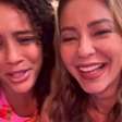 'Duas gostosonas no samba': Paolla Oliveira e Taís Araújo brincam após duelo em 'Vale Tudo'
