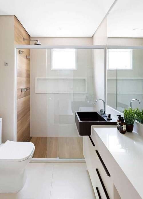 Banheiro Em Porcelanato Branco