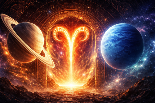 Trânsito de Saturno e Netuno em Áries: Uma Janela de Oportunidades e Desafios para os Signos