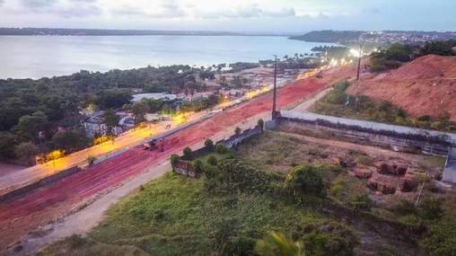 Região próxima a mina de nº 18 de extração de sal gema da mineradora Braskem