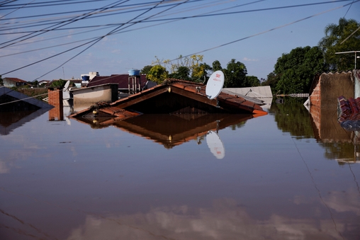 Registro da cidade de Canoas, no Rio Grande do Sul, no dia 5 de maio de 2024