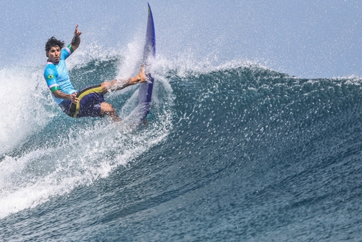 Gabriel Medina na disputa pelo bronze nos Jogos Olímpicos de Paris