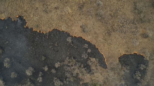 13 de setembro de 2024 | Terra Indígena Kadiwéu (MS) – Incêndio avança pelo Pantanal, maior área úmida tropical do mundo, destruindo solo e vegetação nativa