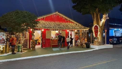 A Casa do Papai Noel foi inaugurada neste ano no dia 29 de novembro