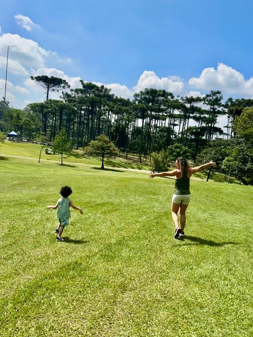 Ana Paula e o pequeno Pedro