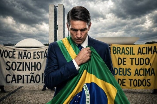O ator Jim Caviezel interpreta Jair Bolsonaro no filme 'Dark Horse'.