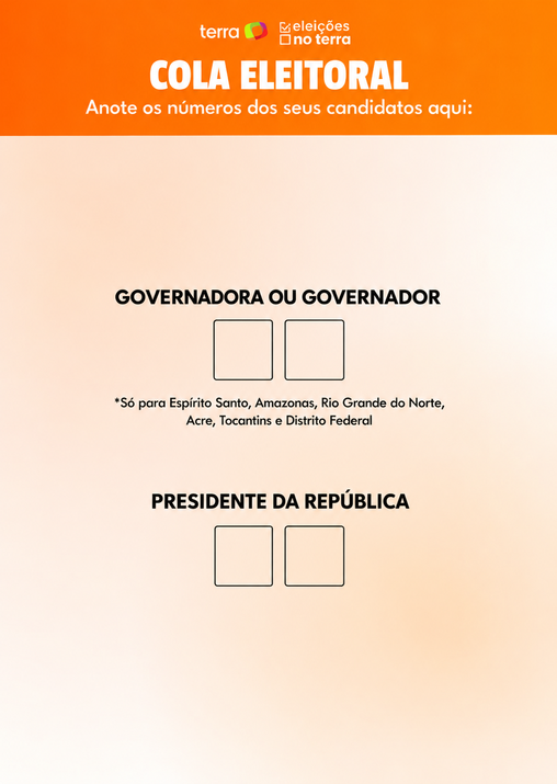 Imprima a sua colinha eleitoral para levar no dia da vota&ccedil;&atilde;o. Lembre: n&atilde;o &eacute; permitido 