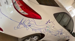 Criança risca carro do pai com caneta permanente e mãe desabafa