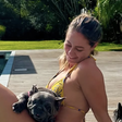 'Carão', tietagem e piscina com os pets: Paolla Oliveira mostra registros inéditos