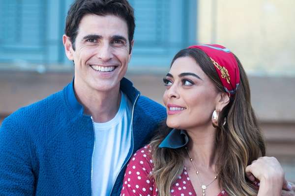 Régis (Reynaldo Gianecchini) e Maria da Paz (Juliana Paes) de &#039;A Dona do Pedaço&#039;: audiência em alta