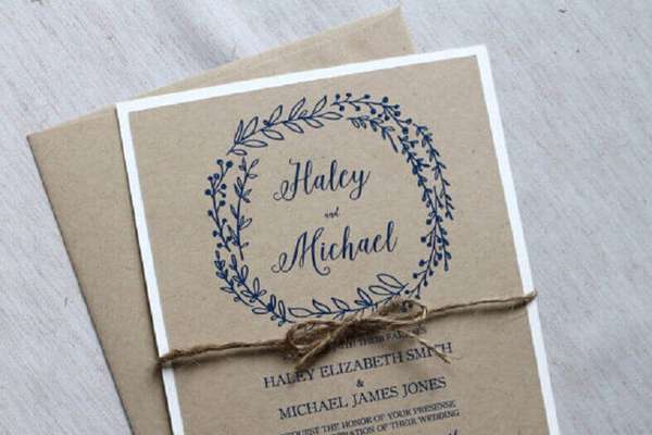 Convite De Casamento Simples 81 Modelos Encantadores Como fazer convites de casamento baratos e bonitos passo a passo! convite de casamento simples 81