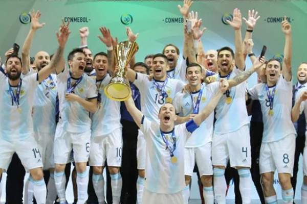 A Argentina é atual campeã do mundo no futsal (Foto: Reprodução/ Conmebol)