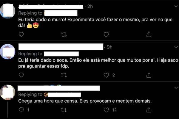 Reprodução de tuíte com ataque a jornalistas