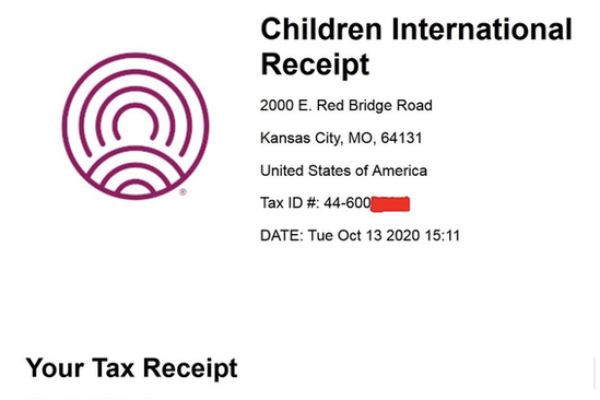 Os hackers postaram seu recibo de impostos para a doação de US$ 10 mil