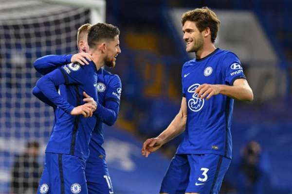 Jorginho marcou o segundo do Chelsea (Foto: MIKE HEWITT / POOL / AFP)