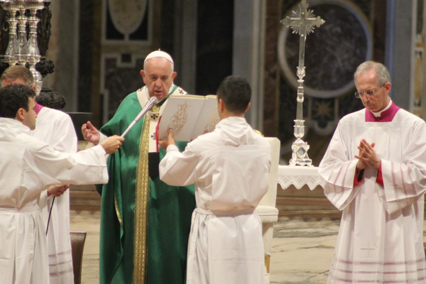 Papa Francisco, na missa de encerramento do último sínodo